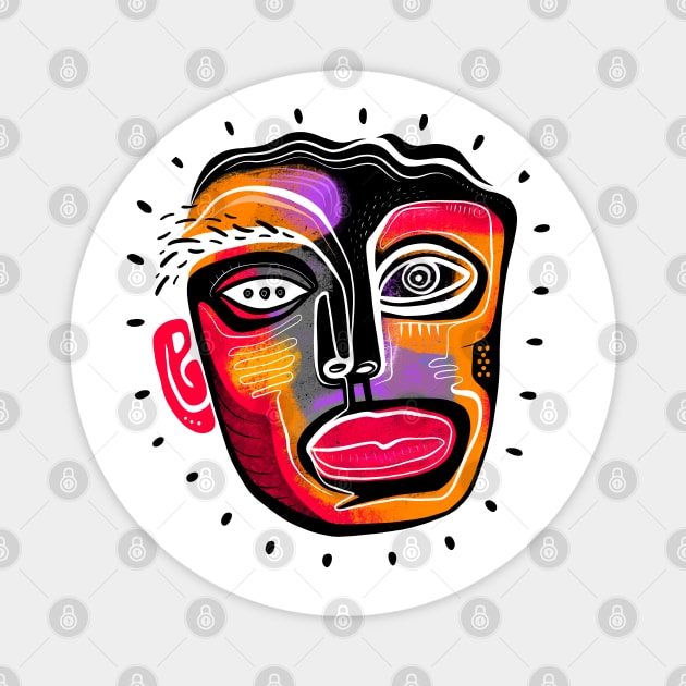 ABSTRACT FACE Magnet by Daria Kusto